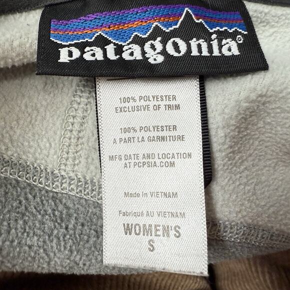 Patagonia Emmilen Fleece Jacket Women’s Size XS Two Tone Gray Zip Front Hooded - Picture 7 of 8